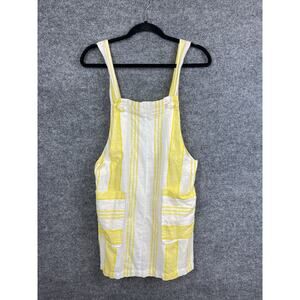 Mango Casual Two Tone Yellow Line Overall Dress Size 6
